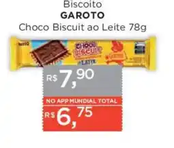 Supermercados Mundial Biscoito garoto oferta
