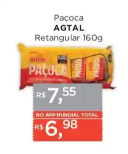 Supermercados Mundial Paçoca agtal retangular oferta