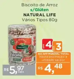Supermercados Mundial Biscoito de Arroz s/ Glúten oferta