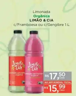 Supermercados Mundial Limonada orgânica limão & cia oferta