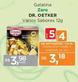 Supermercados Mundial Gelatina zero dr. oetker vários sabores oferta