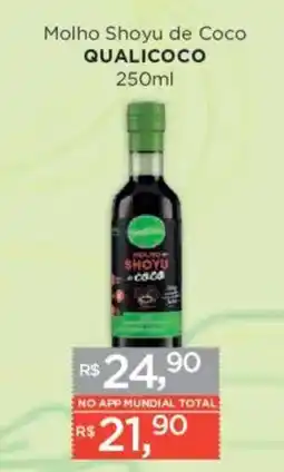 Supermercados Mundial molho shoyu de coco qualicoco oferta