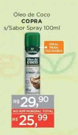 Supermercados Mundial Óleo de coco copra s/sabor spray oferta