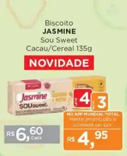 Supermercados Mundial Biscoito jasmine sou sweet oferta