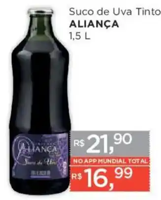 Supermercados Mundial Suco de Uva Tinto Aliança oferta