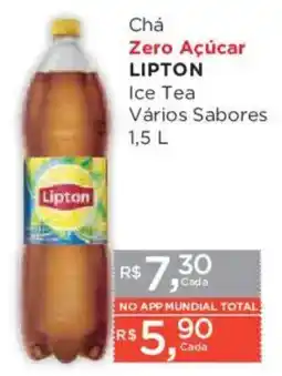 Supermercados Mundial Chá Zero Açúcar Lipton Ice Tea Vários Sabores oferta