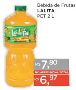 Supermercados Mundial Bebida de Frutas Lalita oferta