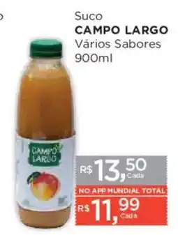 Supermercados Mundial Suco campo largo vários sabores oferta