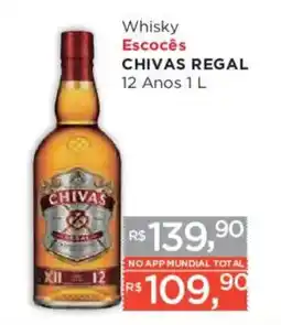 Supermercados Mundial Whisky Escocês Chivas Regal 12 Anos oferta