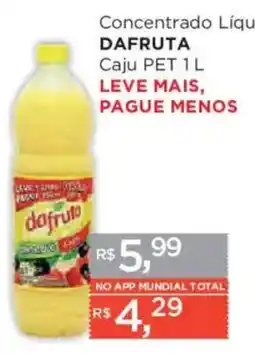 Supermercados Mundial Concentrado Líquido Dafruta Caju oferta