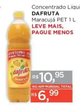 Supermercados Mundial Concentrado Líquido Dafruta Maracujá oferta