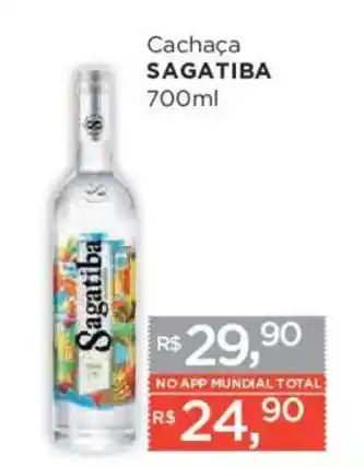 Supermercados Mundial Cachaça sagatiba oferta