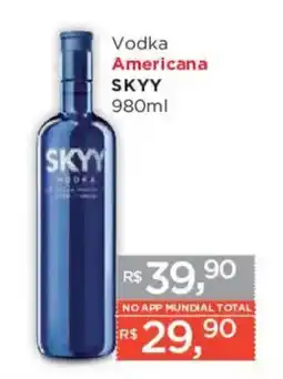 Supermercados Mundial Vodka americana skyy oferta