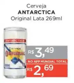 Supermercados Mundial Cerveja antarctica original oferta