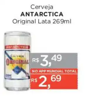 Supermercados Mundial Cerveja antarctica original oferta