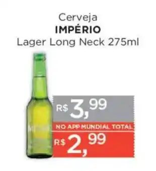 Supermercados Mundial Cerveja império lager long neck oferta