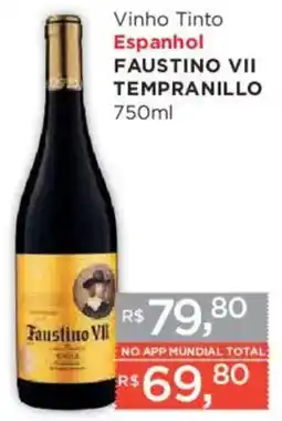 Supermercados Mundial Vinho tinto espanhol faustino vii tempranillo oferta