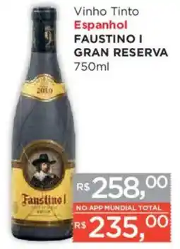 Supermercados Mundial Vinho tinto espanhol faustino i gran reserva oferta