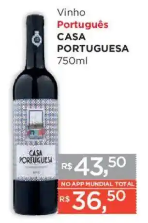 Supermercados Mundial Vinho Português Casa Portuguesa oferta