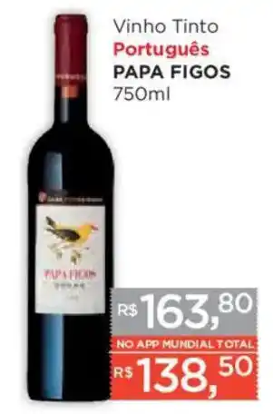 Supermercados Mundial Vinho Tinto Português Papa Figos oferta