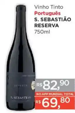 Supermercados Mundial Vinho Tinto Português S. SEBASTIÃO RESERVA oferta