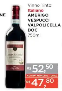 Supermercados Mundial Vinho Tinto Italiano Amerigo Vespucci Valpolicella Doc oferta