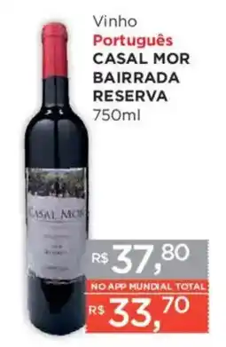 Supermercados Mundial Vinho Português Casal Mor Bairrada Reserva oferta