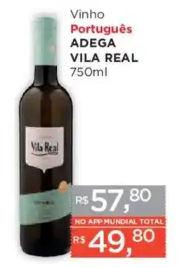 Supermercados Mundial Vinho Português Adega Vila Real oferta