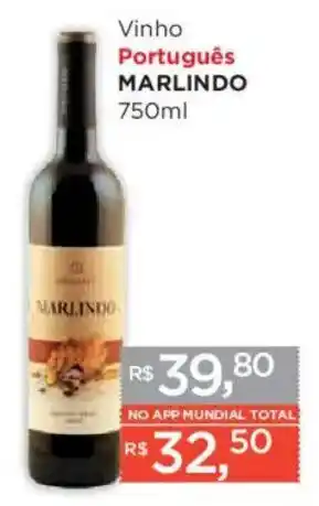 Supermercados Mundial Vinho Português Marlindo oferta
