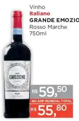 Supermercados Mundial Vinho italiano grande emozione rosso marche oferta