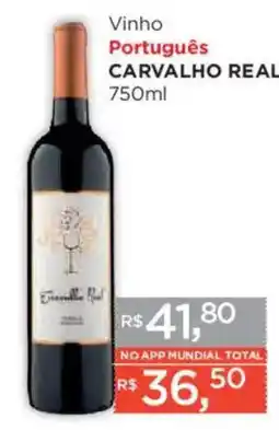Supermercados Mundial Vinho Português Carvalho Real oferta