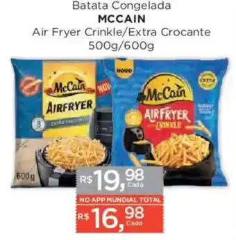 Supermercados Mundial Batata congelada mccain air fryer crinkle/extra crocante oferta
