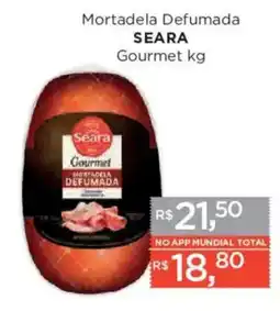 Supermercados Mundial Mortadela Defumada Seara Gourmet kg oferta