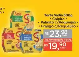 Supermercados Mundial Torta Sadia oferta