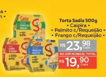 Supermercados Mundial Torta Sadia oferta