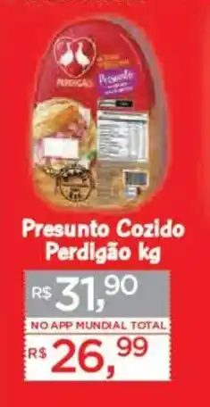 Supermercados Mundial Presunto Cozido Perdilgão kg oferta