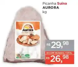 Supermercados Mundial Picanha Suína Aurora oferta