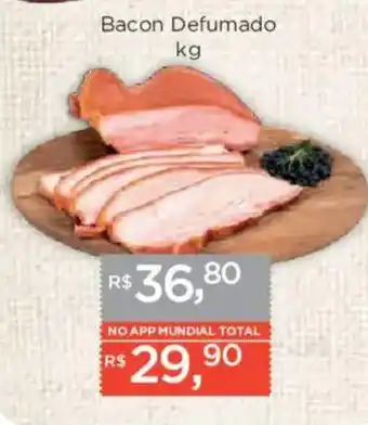 Supermercados Mundial Bacon Defumado oferta