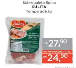 Supermercados Mundial Sobrepaleta Suína Sulita Temperada kg oferta
