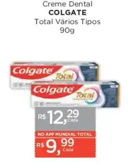 Supermercados Mundial Creme dental colgate total vários tipos oferta
