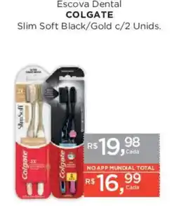 Supermercados Mundial Escova dental colgate slim soft black/gold c/2 unids. oferta