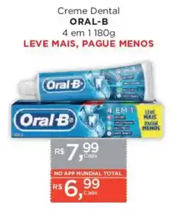 Supermercados Mundial Creme dental oral-b 4 em 1 oferta