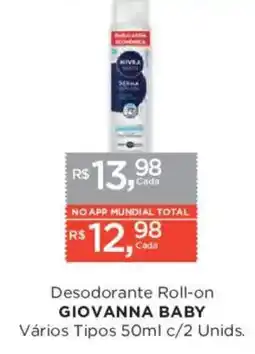 Supermercados Mundial Desodorante Roll-on Giovanna Baby oferta