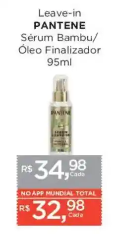 Supermercados Mundial Leave-in pantene sérum bambu/ óleo finalizador oferta
