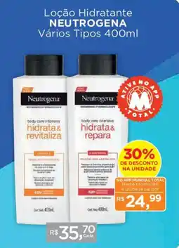 Supermercados Mundial Loção Hidratante Neutrogena Vários Tipos oferta