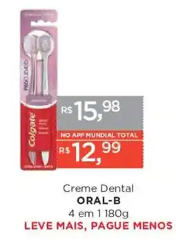 Supermercados Mundial Creme Dental Oral-B oferta
