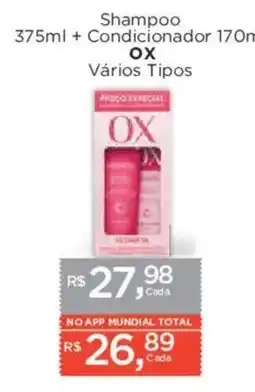Supermercados Mundial Shampoo OX oferta