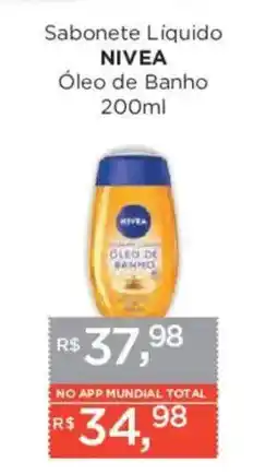 Supermercados Mundial Sabonete liquido nivea óleo de banho oferta