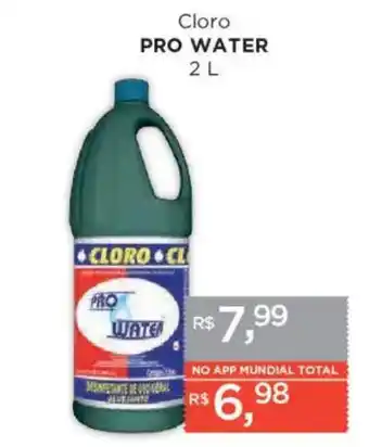 Supermercados Mundial Cloro pro water oferta