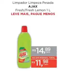 Supermercados Mundial Limpador Limpeza Pesada Ajax Fresh/Fresh Lemon oferta